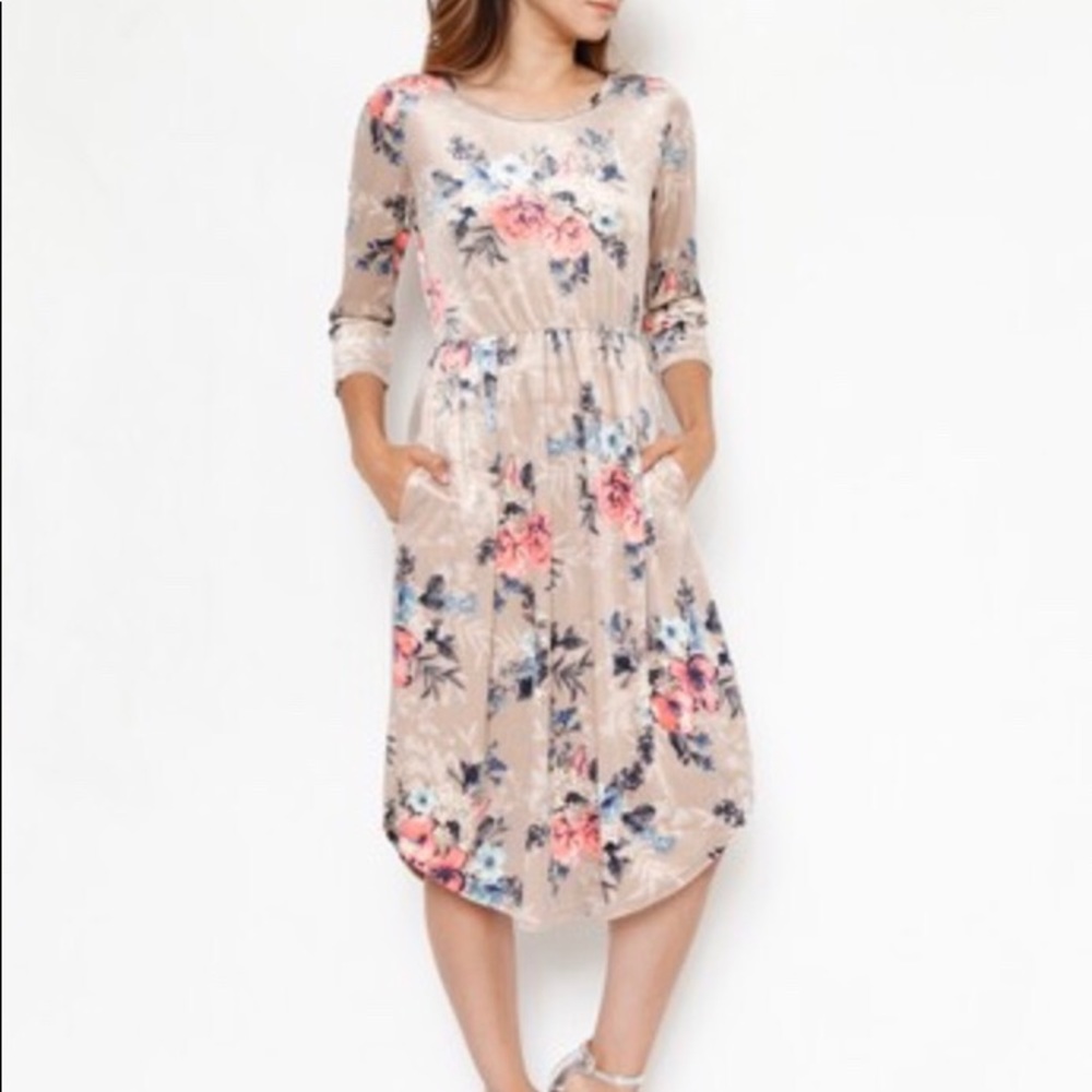 Adorable Velour Fall Dress